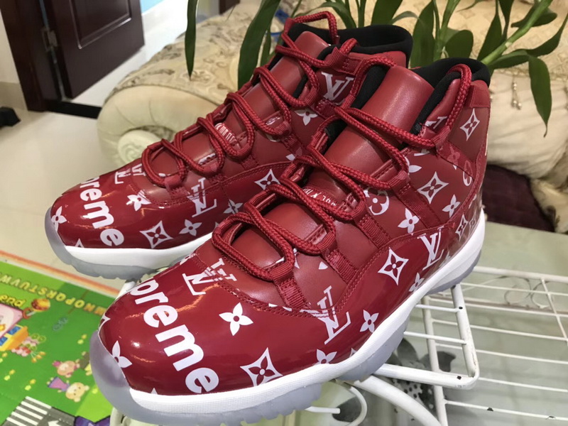 Authentic Air Jordan 11 X Superme X Louis Vuitton